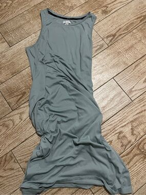 Nicole Miller Sleeveless Maxi Dress in Sage With Pockets